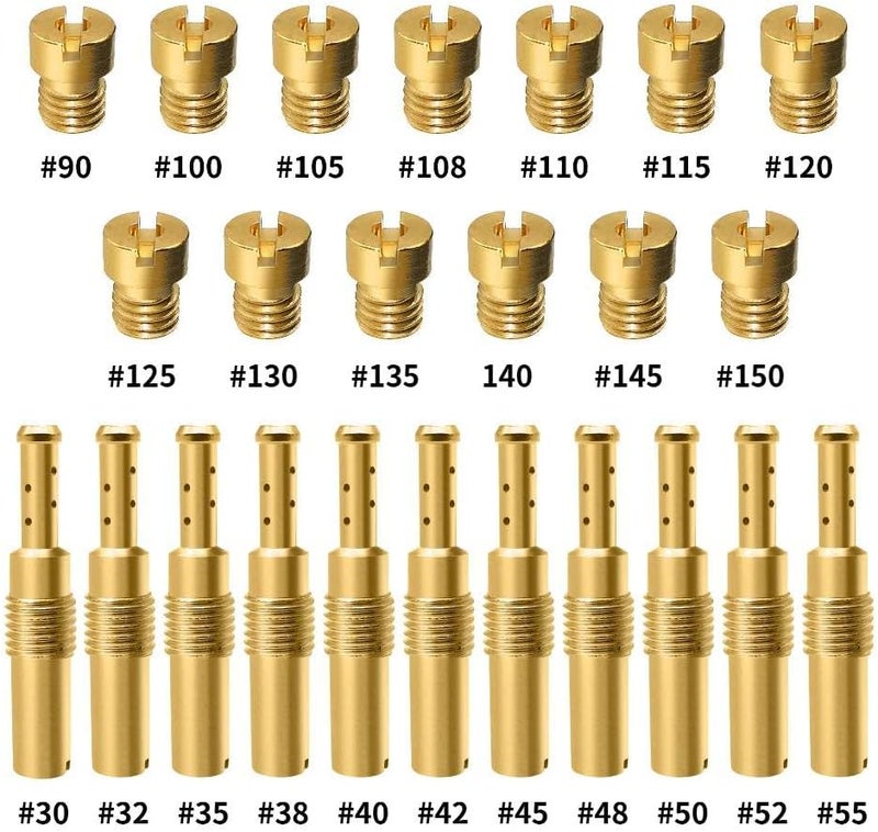 Strongthium 24 Pcs Carburetor Jet Kit for Nibbi FCR-MX PE PJ PZ PWK CVK GY6 99101-393 N424-21 - Image 2